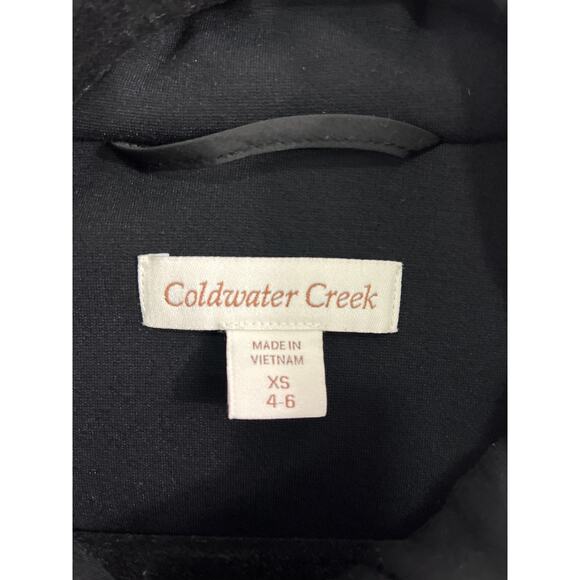 Coldwater Creek Poly Filled Black Full Zip Vest Women's XS (4-6) Seamed Layer - Picture 2 of 7